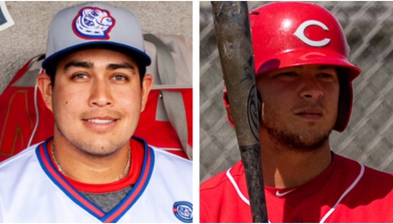 Ramón Flores y Pabel Manzanero con los Bravos